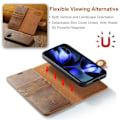 Pikkukuva 5 / 11: DG MING Google Pixel 9a 2-in-1 Magneetti Lompakkokotelo - Ruskea Brown