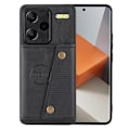 Miniatyrbillede 1 af 11: SKALO Xiaomi Redmi Note 13 Pro+ PU-læder Kortholder Cover - Sort Black