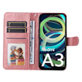 Pikkukuva 2 / 9: SKALO Xiaomi Redmi A3 PU-nahkainen Lompakkokotelo - Valitse väri Pink