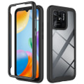 Miniatyrbillede 1 af 7: SKALO Xiaomi Redmi 10C Stødsikker Clear Hybrid Cover - Sort Black