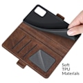 Pikkukuva 7 / 8: SKALO Samsung A02s / A03s Premium Plånboksfodral - Mörkbrun Dark brown