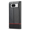 Miniatyrbillede 11 af 11: SKALO Google Pixel 8 LC.IMEEKE Carbon Fiber Pungetui i PU-læder - Sort Black