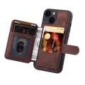 Miniatyrbillede 2 af 6: SKALO iPhone 15 Plus PU-læder Cover med Pung - Brun Brown