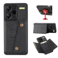 Pikkukuva 6 / 11: SKALO Xiaomi Redmi Note 13 Pro+ PU-nahkainen Korttikotelo - Musta Black