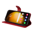 Pikkukuva 4 / 9: SKALO Samsung S24 Ultra PU-nahkainen Lompakkokotelo - Valitse väri Red
