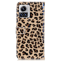 Miniatyrbillede 8 af 8: SKALO Motorola Edge 30 Ultra 5G Leopardmønstret pungetui i PU-læder Multicolor
