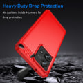 Miniatyrbillede 4 af 9: SKALO Motorola Edge 40 Neo 5G Armor Carbon Stødsikker TPU-cover - Vælg farve Red