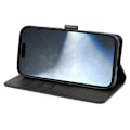 Pikkukuva 3 / 6: SKALO iPhone 16 Plus Lompakkokotelo PU-nahkaa - Musta Black