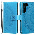 Miniatyrbillede 5 af 8: SKALO Samsung S22+ Mandala Flip Cover - Blå - Vælg farve Blue