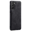 Miniatyrbillede 3 af 6: DG.MING Samsung S24 Premium PU-læder Hybrid Cover - Sort Black