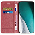 Miniatyrbillede 2 af 11: SKALO Xiaomi Redmi 10C Rhombus Litchi Flip Cover - Rød Red