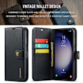 Pikkukuva 7 / 11: DG MING Samsung S23 FE 2-in-1 magneetti lompakkokotelo - Musta Black