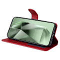 Miniatyrbillede 4 af 9: SKALO Samsung S24 FE PU-læder Pungetui - Vælg farve Red
