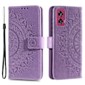 Miniatyrbillede 1 af 5: SKALO Motorola Edge 50 Fusion Mandala Flip Cover - Lilla Purple
