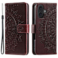 Pikkukuva 1 / 6: SKALO iPhone 16 Plus Mandala lompakkokotelo - Ruskea Brown