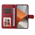 Pikkukuva 2 / 9: SKALO Xiaomi Redmi Note 13 Pro+ PU-nahkainen Lompakkokotelo - Valitse väri Red