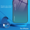 Pikkukuva 7 / 8: SKALO iPhone 15 Plus Gradientti karkaistu lasi TPU-suojakuori - Sininen Blue