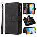 Pikkukuva 1 / 11: SKALO Xiaomi Redmi 10C Big Wallet 17-lokeroa Lompakkokotelo - Musta Black