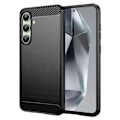 Miniatyrbild 2 av 9: SKALO Samsung S24 FE Armor Carbon Stöttåligt TPU-skal - Fler färger Svart
