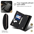 Miniatyrbild 7 av 11: SKALO Motorola Edge 50 Neo 5G ESEBLE Big Wallet Plånboksfodral - Svart Svart