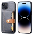 Miniatyrbillede 2 af 6: SKALO iPhone 15 PU-læder Cover med Pung - Sort Black