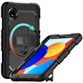 Pikkukuva 11 / 11: SKALO Xiaomi Redmi Pad SE 8.7 Armor 360 kahva olkahihna+Näytönsuoja Kotelo - Musta Black