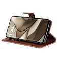 Miniatyrbillede 4 af 8: SKALO Motorola Edge 50 5G PU-læder Pungetui - Vælg farve Brown