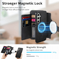 Miniatyrbillede 9 af 11: SKALO Samsung A36 5G 2-in-1 Magnet PU-Læder Ring Flip Cover - Sort Black