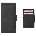 Pikkukuva 6 / 7: SKALO Motorola Moto E32/E32s 6-lokeroa Lompakkokotelo - Musta Black