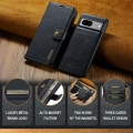 Pikkukuva 5 / 11: DG MING Google Pixel 7a 2-in-1 magneetti lompakkokotelo - Musta Black