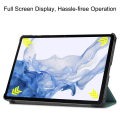 Pikkukuva 5 / 9: SKALO Samsung Tab S8 Trifold Suojakotelo - Vihreä Green