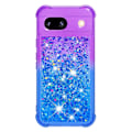 Miniatyrbillede 3 af 7: SKALO Google Pixel 8a Kvicksand Glitter Hjerter TPU Cover - Lilla-Blå Multicolor