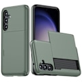 Miniatyrbild 1 av 10: SKALO Samsung S25 Armor Korthållare Skal - Grön Grön