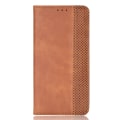Miniatyrbild 6 av 7: SKALO OnePlus 12R 5G Embossed Premium Plånboksfodral - Brun Brun