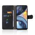 Miniatyrbillede 2 af 7: SKALO Motorola Moto G22 Matt PU-læderpungetui - Sort Black