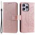 Miniatyrbild 1 av 7: SKALO iPhone 15 Pro Mandala Plånboksfodral - Roséguld Rosa guld