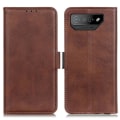 Miniatyrbillede 1 af 7: SKALO Asus ROG Phone 7 5G Premium Wallet Flip Cover - Brun Brown