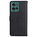 Miniatyrbillede 8 af 8: SKALO Motorola Edge 50 5G PU-læder Pungetui - Vælg farve Black