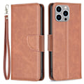 Miniatyrbillede 1 af 7: SKALO iPhone 15 Pro Max Flip Cover m. pung i PU-læder - Brun Brown