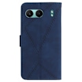 Miniatyrbild 8 av 8: SKALO OnePlus Nord 4 Embossed Plånboksfodral i PU-Läder - Blå Blå