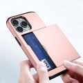 Miniatyrbild 8 av 11: SKALO iPhone 14 Pro Armor Skal Korthållare - Roséguld Rosa guld