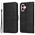 Miniatyrbillede 2 af 9: SKALO iPhone 16 PU-læder Pungetui - Vælg farve Black