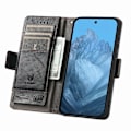 Miniatyrbillede 2 af 7: SKALO Google Pixel 9/9 Pro 002 Series CASENEO Premium PU-læderpung - Sort Black