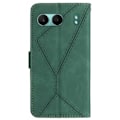 Miniatyrbild 8 av 8: SKALO OnePlus Nord 4 Embossed Plånboksfodral i PU-Läder - Grön Grön