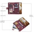 Miniatyrbild 5 av 11: SKALO Motorola Moto E14 4G Big Wallet Quiltat Plånbok - Röd Röd
