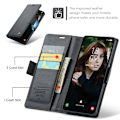 Pikkukuva 7 / 11: CaseMe Samsung A16 023 Series PU-Läder Lompakkokotelo - Musta Black