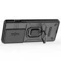 Miniatyrbillede 3 af 6: SKALO OnePlus 12R 5G Armor Hybrid Metal Ring Camera Slider - Sort Black