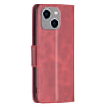 Miniatyrbillede 7 af 7: SKALO iPhone 15 Plus Flip Cover m. pung i PU-læder - Rød Red