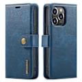 Pikkukuva 8 / 10: DG MING iPhone 16 Pro 2-in-1 magneetti lompakkokotelo - Sininen Blue