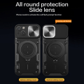 Miniatyrbillede 3 af 9: SKALO iPhone 15 Armor Hybrid Magnet Ring Camera Slider - Rød Red